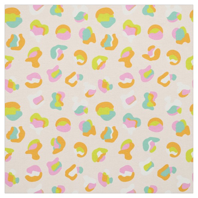 Niedlicher Leopard Druckkäfig Muster rosa Stoff (Muster)