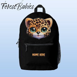 Niedlicher Leopard Jungle Cat Safari Cartoon Grafi Bedruckter Rucksack