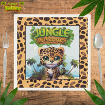 Niedlicher Leopard Print Jungle Safari Tierheim Pa