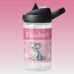 Niedlicher Leopard tragen den Namen der Sterne bei Trinkflasche<br><div class="desc">CamelBak Eddy® Wasserflasche für Kinder. Personalisieren mit einem Namen. Diese Wasserflasche hat einen niedlichen Leopard mit Sternen in den Farben Rosa und Weiß.</div>