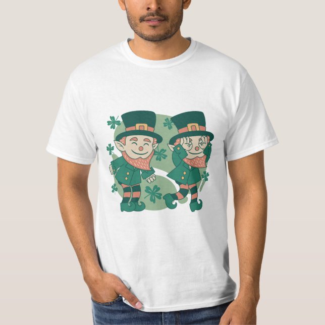 NIEDLICHER LEPRECHAUN GRIDDY DANCE ST PATRICKS DAY T-Shirt (Vorderseite)