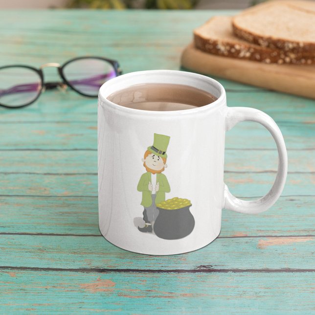 Niedlicher Leprechaun St. Patrick's Day Kaffeetasse (Von Creator hochgeladen)
