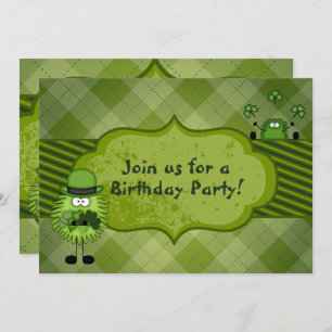 Niedlicher Leprechauns Irish St Patrick's Day Gebu Einladung