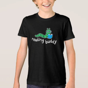 Niedlicher Lesewurm mit Buch Tri-Blend Shirt