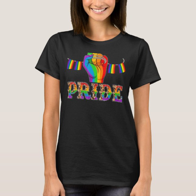 Niedlicher LGBT-Pride Fist LGBTQ Monat Unterstützu T-Shirt (Vorderseite)