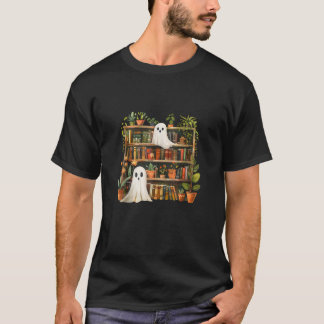Niedlicher Librarian Spooky Ghost Bibliotheken Pfl T-Shirt