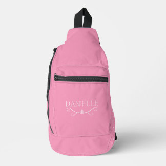 Niedlicher Light Pink Individuelle Name "Ballet Ev Crossbody Bag