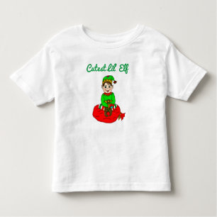 Niedlicher Lil Elf Weihnachten Kleinkind T-shirt