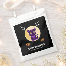 Niedlicher Lila Cartoon Katzenkinder Halloween-Par