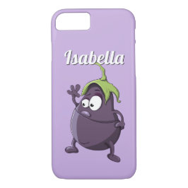 Niedlicher Lila Eggplant-Cartoon mit Individuelle  Case-Mate iPhone Hülle