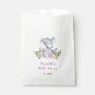 Niedlicher lila Elefant/LavendelWatercolor mit Geschenktütchen