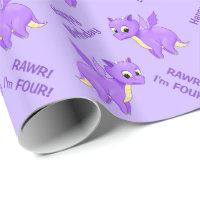 Niedlicher lila Fliegen-Baby-Drache