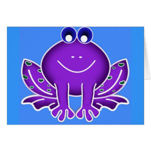 niedlicher lila Frosch