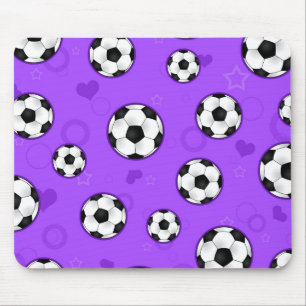Niedlicher lila Fußball-Stern-Druck Mousepad