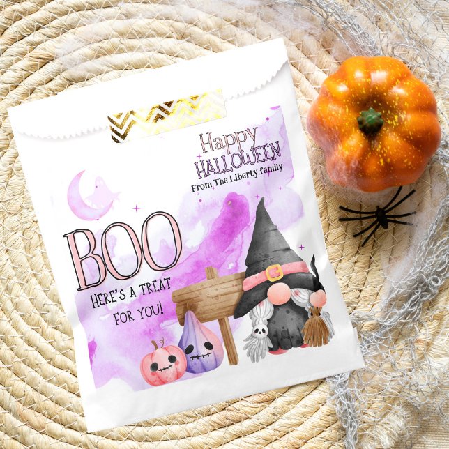 Niedlicher lila Gnome-halloween trick oder treat Geschenktütchen (Von Creator hochgeladen)