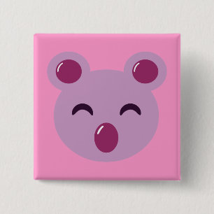 Niedlicher Lila Koala-Bär Button