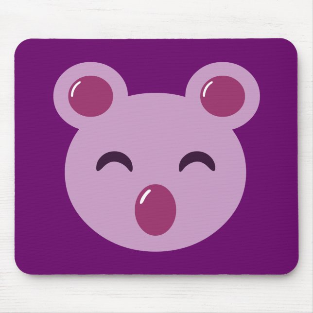 Niedlicher Lila Koala-Bär Mousepad (Vorne)
