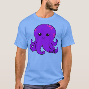 Niedlicher Lila Kraken T-Shirt