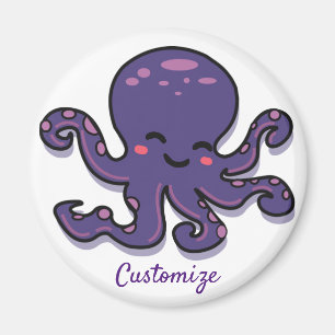 Niedlicher Lila Kraken Thunder_Cove Magnet