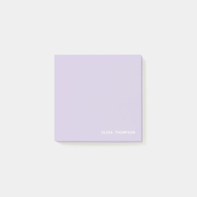 Niedlicher Lila Name Mini Post-it Klebezettel (Vorderseite)