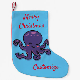 Niedlicher Lila Oktopus Thunder_Cove Kleiner Weihnachtsstrumpf