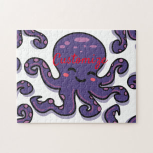 Niedlicher Lila Oktopus Thunder_Cove Puzzle