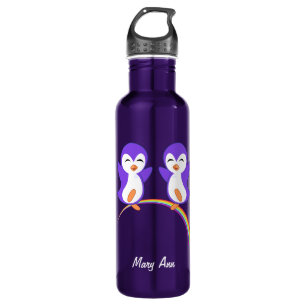 Niedlicher Lila Pinguin Trinkflasche