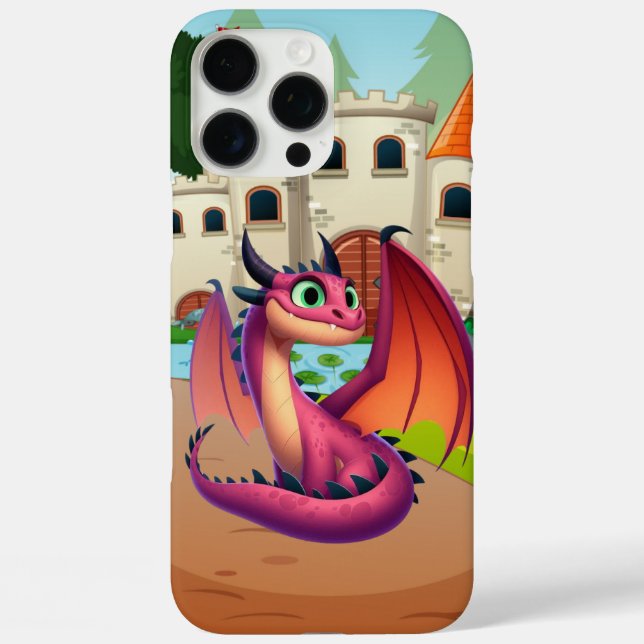 Niedlicher lila/roter Cartoon Case-Mate iPhone Hülle (Rückseite)