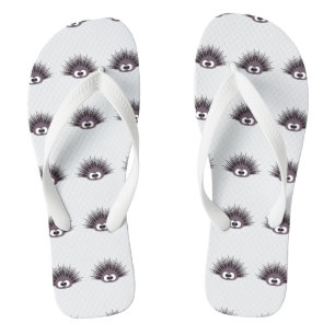 Niedlicher lila Seeigel Flip Flops