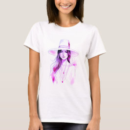 niedlicher lila T - Shirt