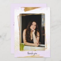 Niedlicher Lila und Gold Gerahmter Abschluss Viele