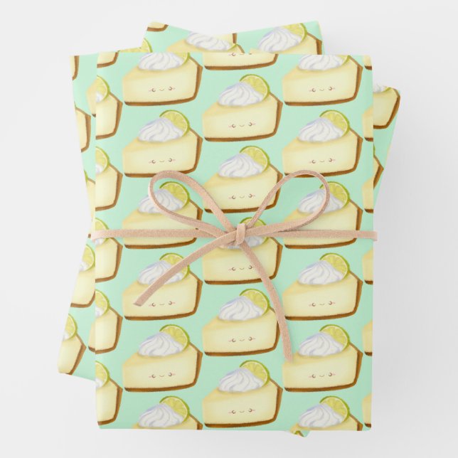 Niedlicher Limoner Kuchen Geschenkpapier Set (Beispiel)