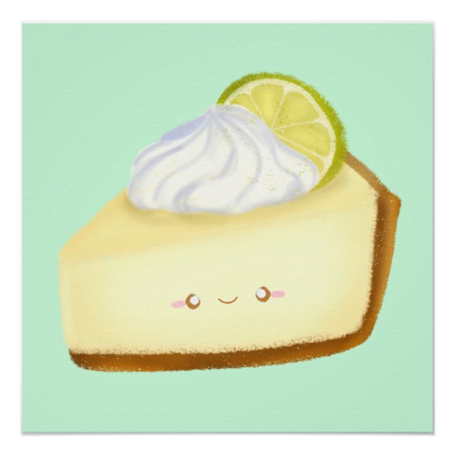 Niedlicher Limoner Kuchen Poster (Vorderseite)