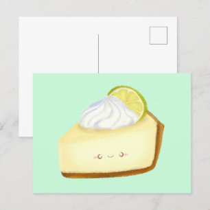 Niedlicher Limoner Kuchen Postkarte