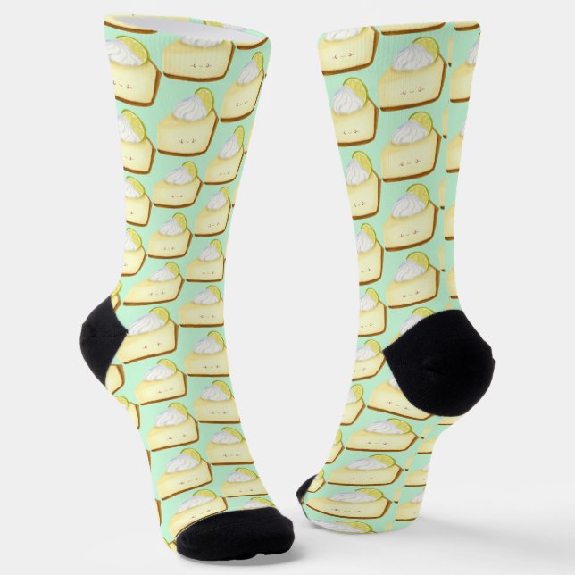 Niedlicher Limoner Kuchen Socken (Gewinkelt)