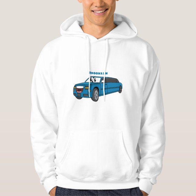 Niedlicher Limousinen-Cartoon Hoodie (Vorderseite)