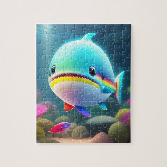 Niedlicher Little Shark Puzzle (Vertikal)