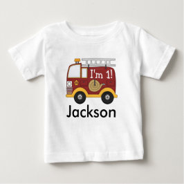 Niedlicher LKW-Kindergeburtstag Personalisiert Baby T-shirt