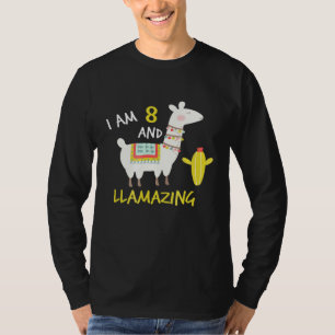 Niedlicher Llama 8. Geburtstag Llamazing für Mädch T-Shirt