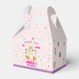 Niedlicher Llama Animal Geburtstagsparty farbenfro Geschenkschachtel