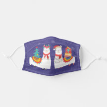 Niedlicher Llama Blue Girly Weihnachtsfest