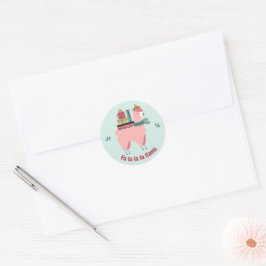 Niedlicher Llama Holiday Sticker - fa la la la lla