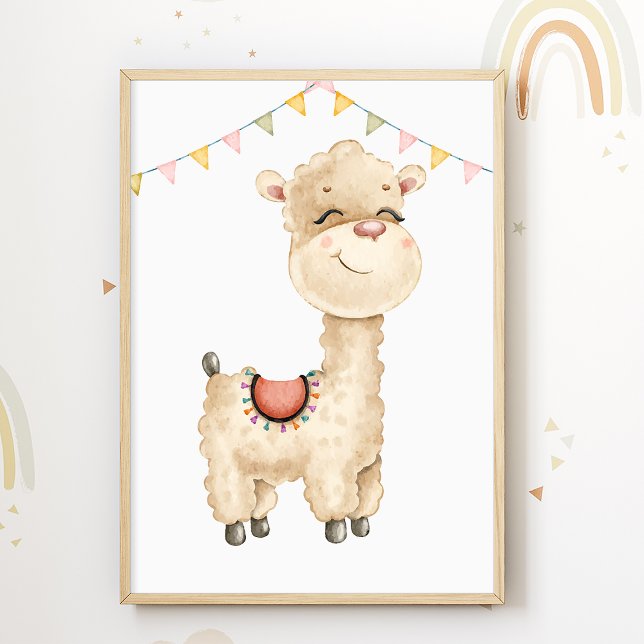 Niedlicher Llama Kinderzimmer Poster Animal Kids R (Von Creator hochgeladen)