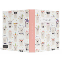 Niedlicher Llama Themed 3-Ring Binder für Zurück i