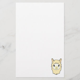 Niedlicher Llama Zeichnend Briefpapier