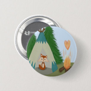 Niedlicher Lone Fox Button