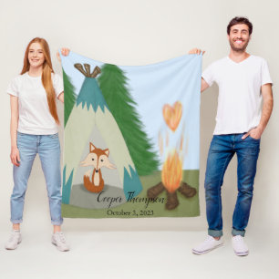 Niedlicher Lone Fox Fleecedecke