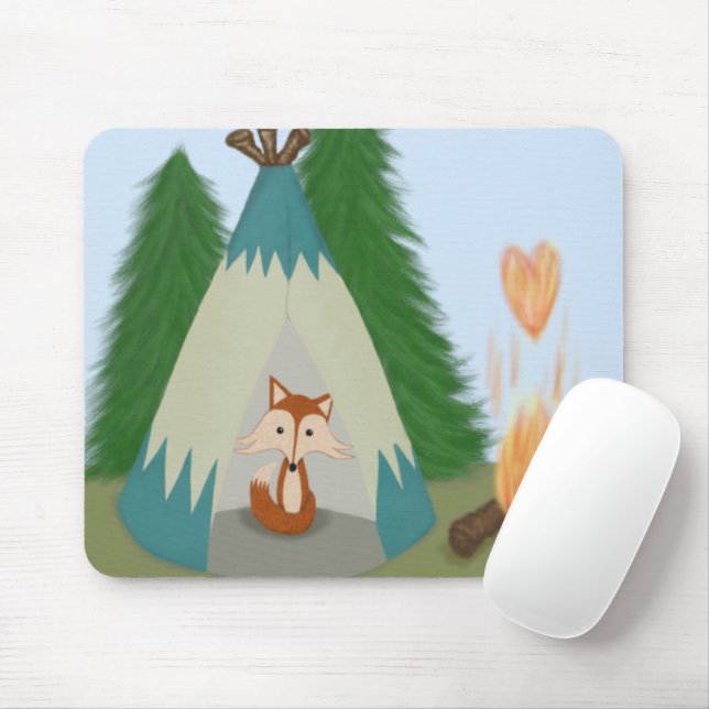 Niedlicher Lone Fox Mousepad (Mit Mouse)