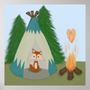 Niedlicher Lone Fox Poster