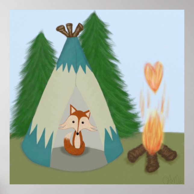 Niedlicher Lone Fox Poster (Vorne)